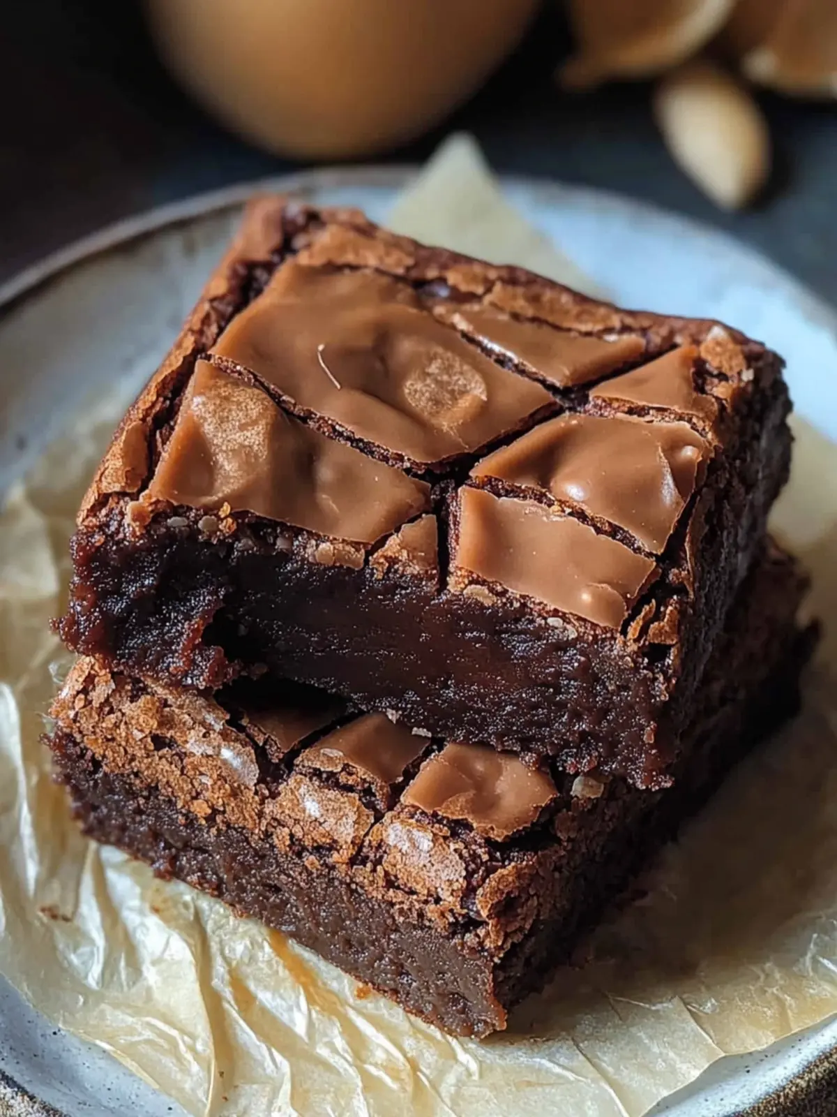 Mochi Brownies (Molten Chocolate Rice Cake)