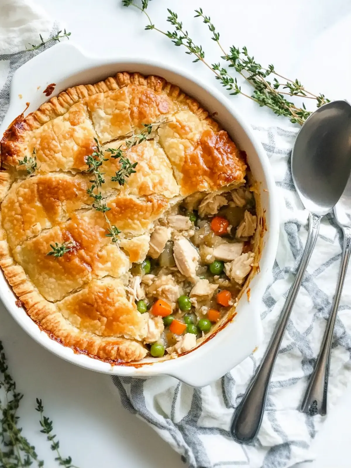 Healthy Chicken Pot Pie Casserole