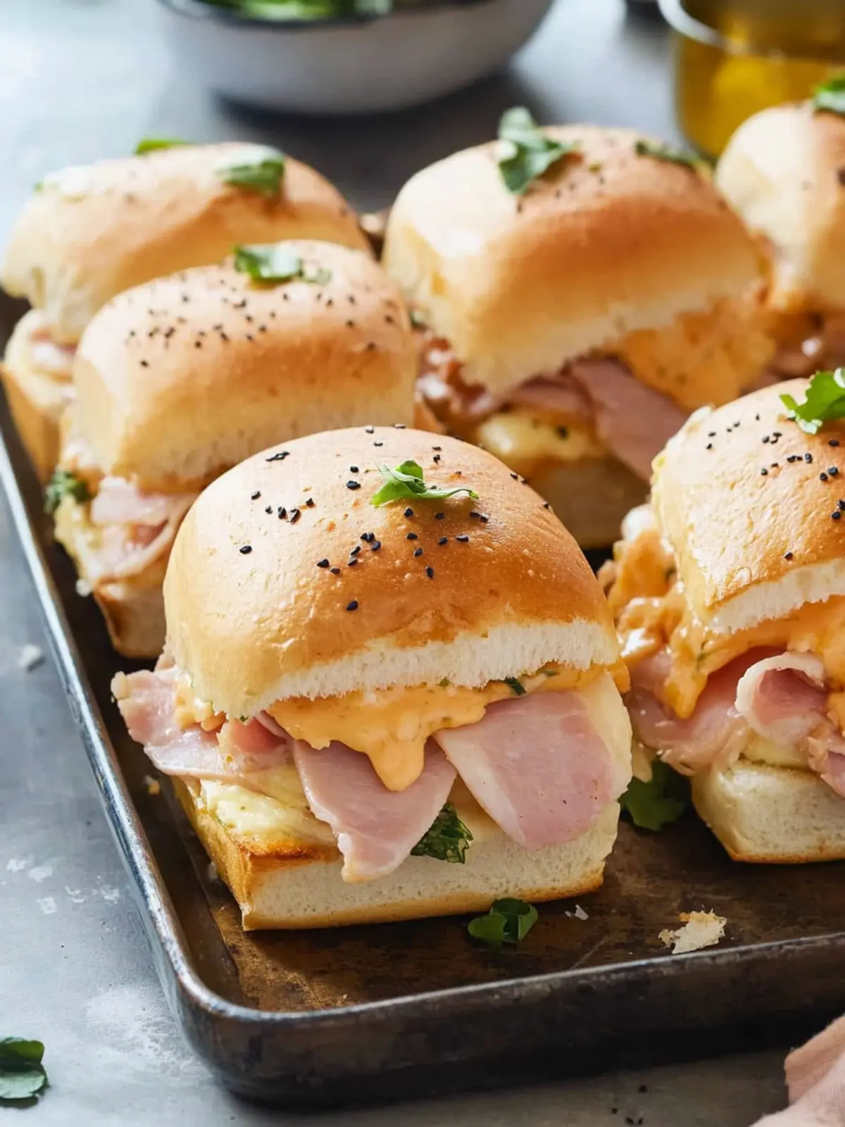 Potluck Ham and Cheese Sliders