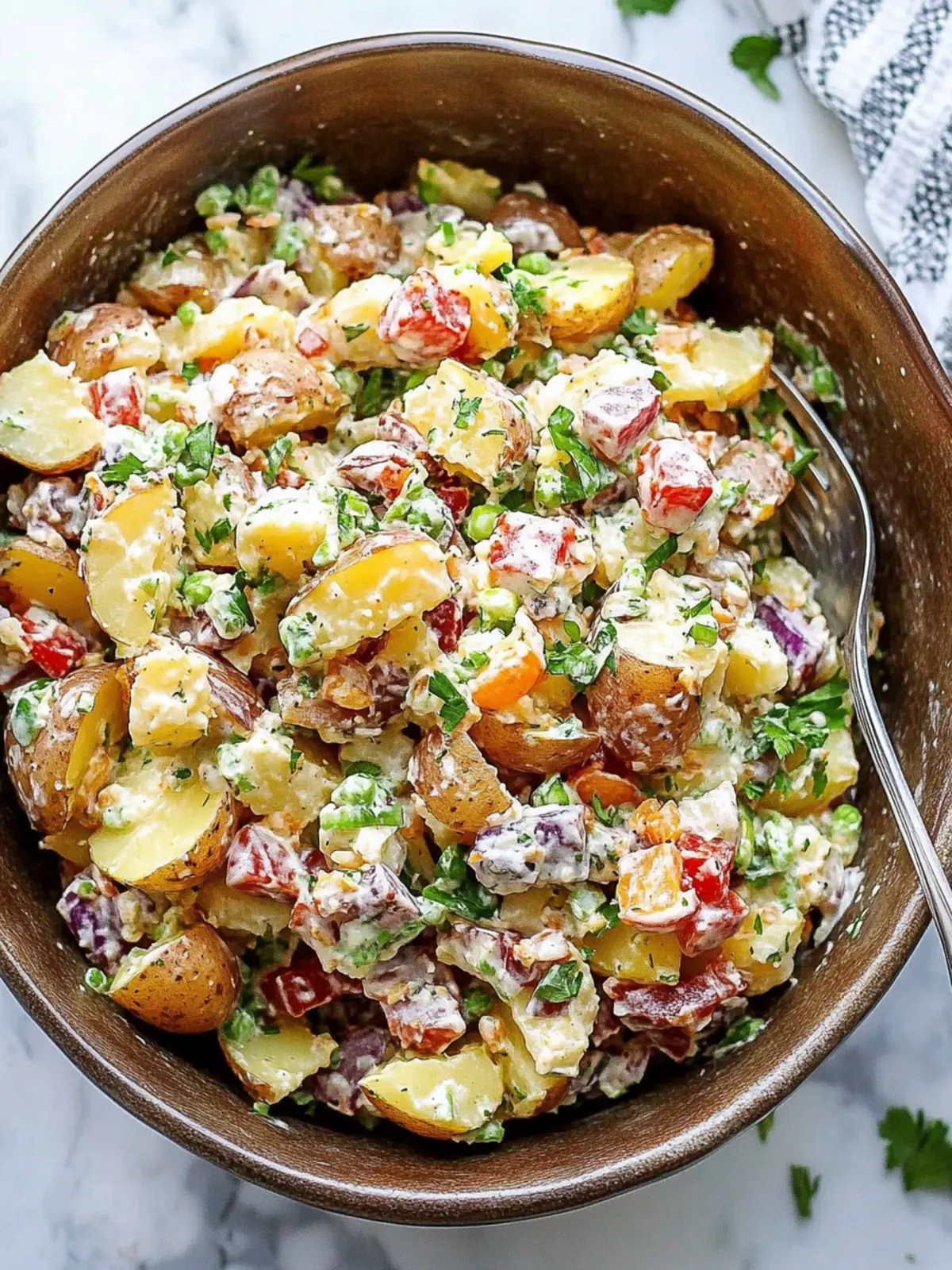 4th of July Loaded Baked Potato Salad