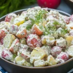 4th of July Creamy Red Potato Salad with Dill