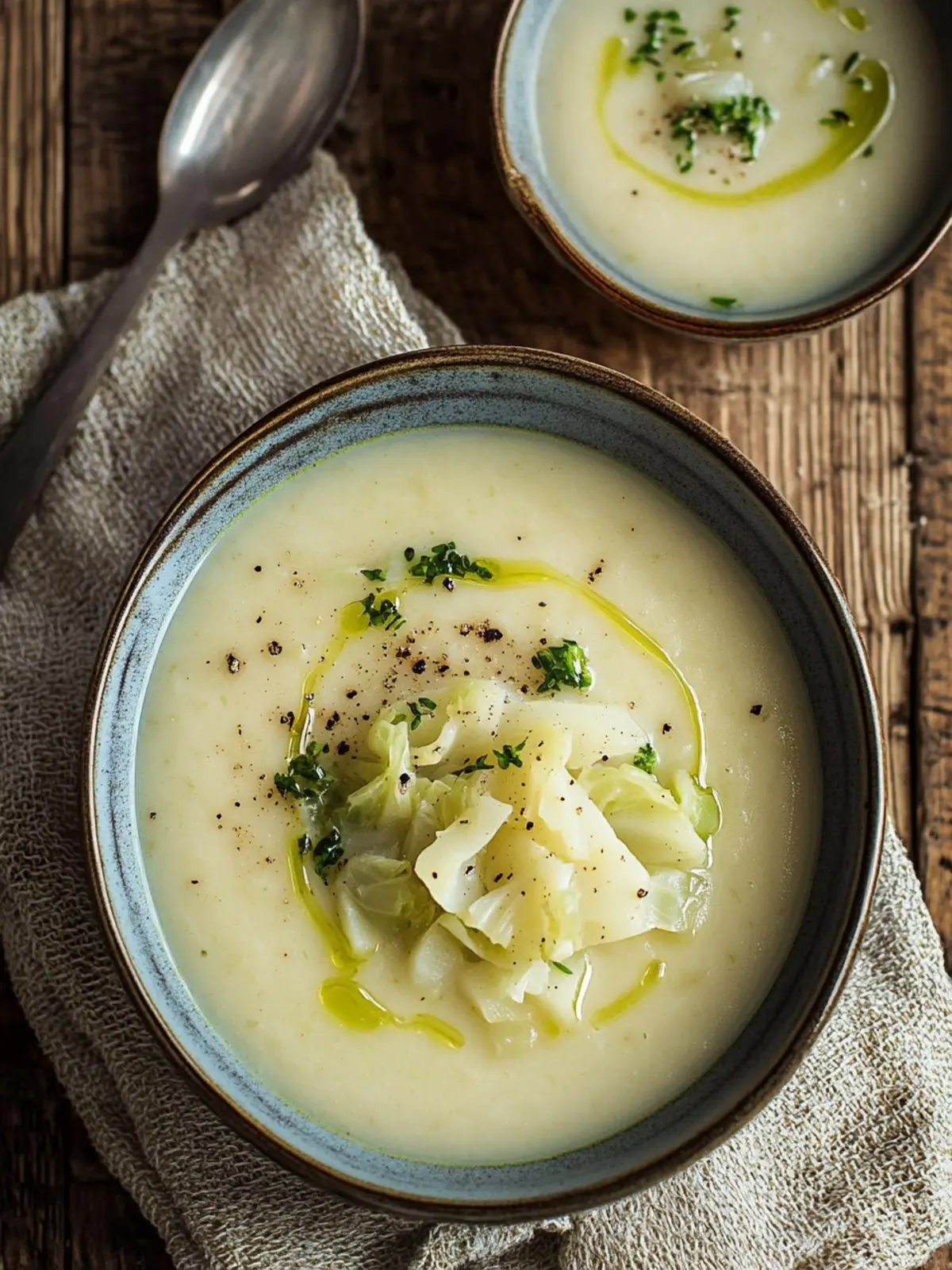 Irish Potato Soup with Cabbage