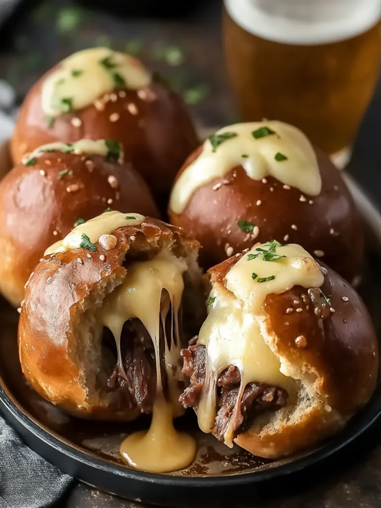 Smoked Brisket Beer Cheese Bombs