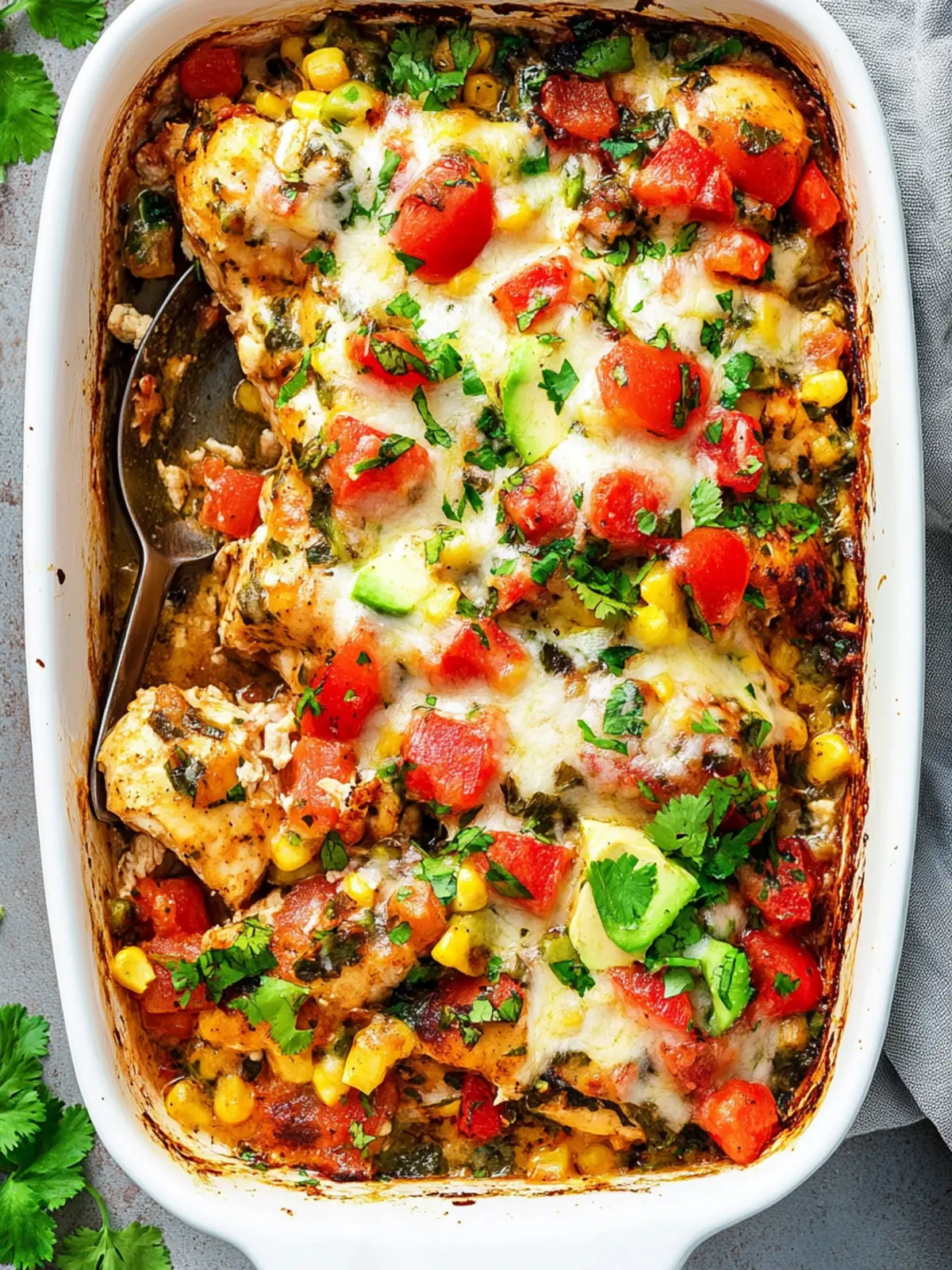 High protein Salsa Fresca Chicken Bake