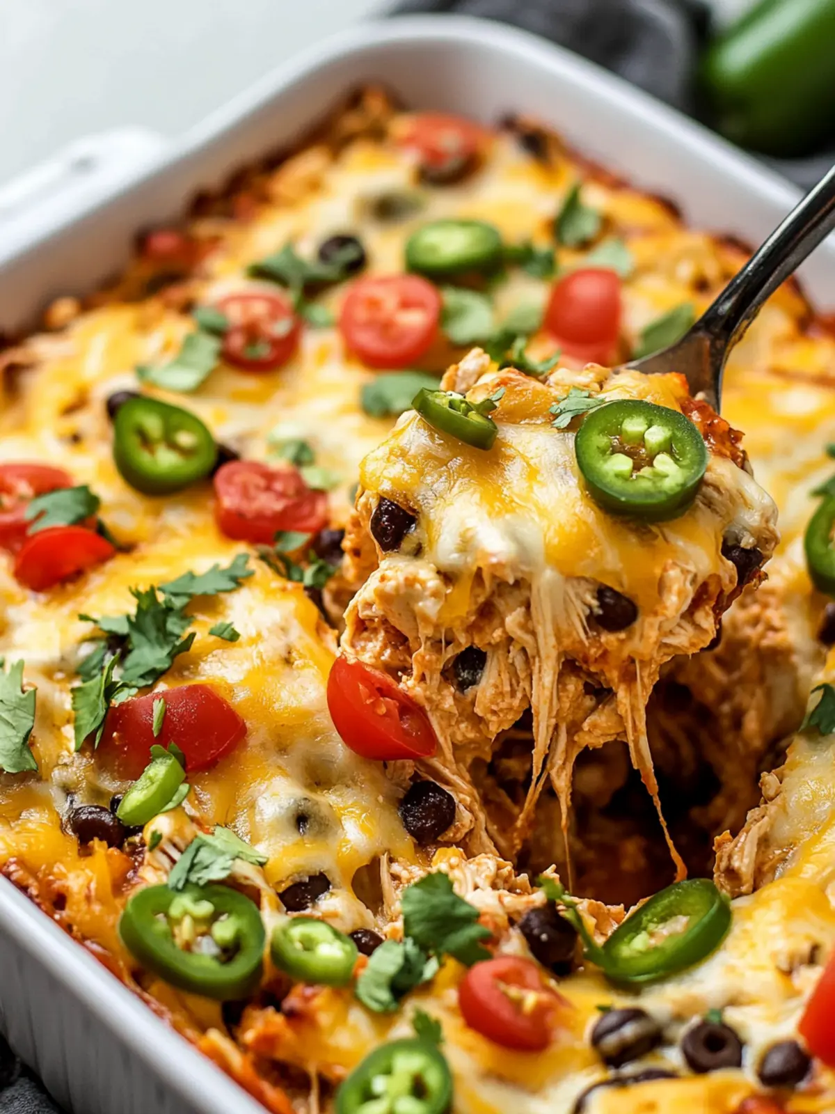 High Protein Chicken Burrito Casserole