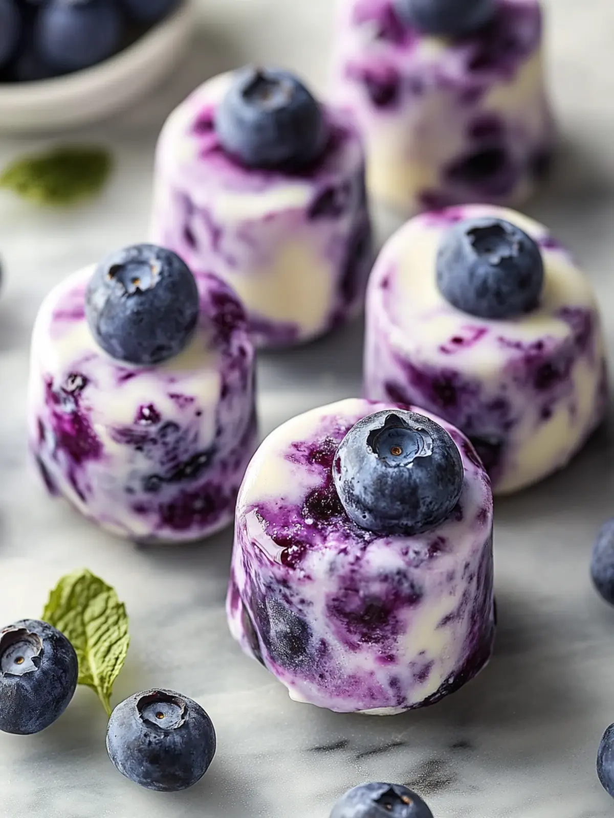 Delicious Blueberry Greek Yogurt Bites