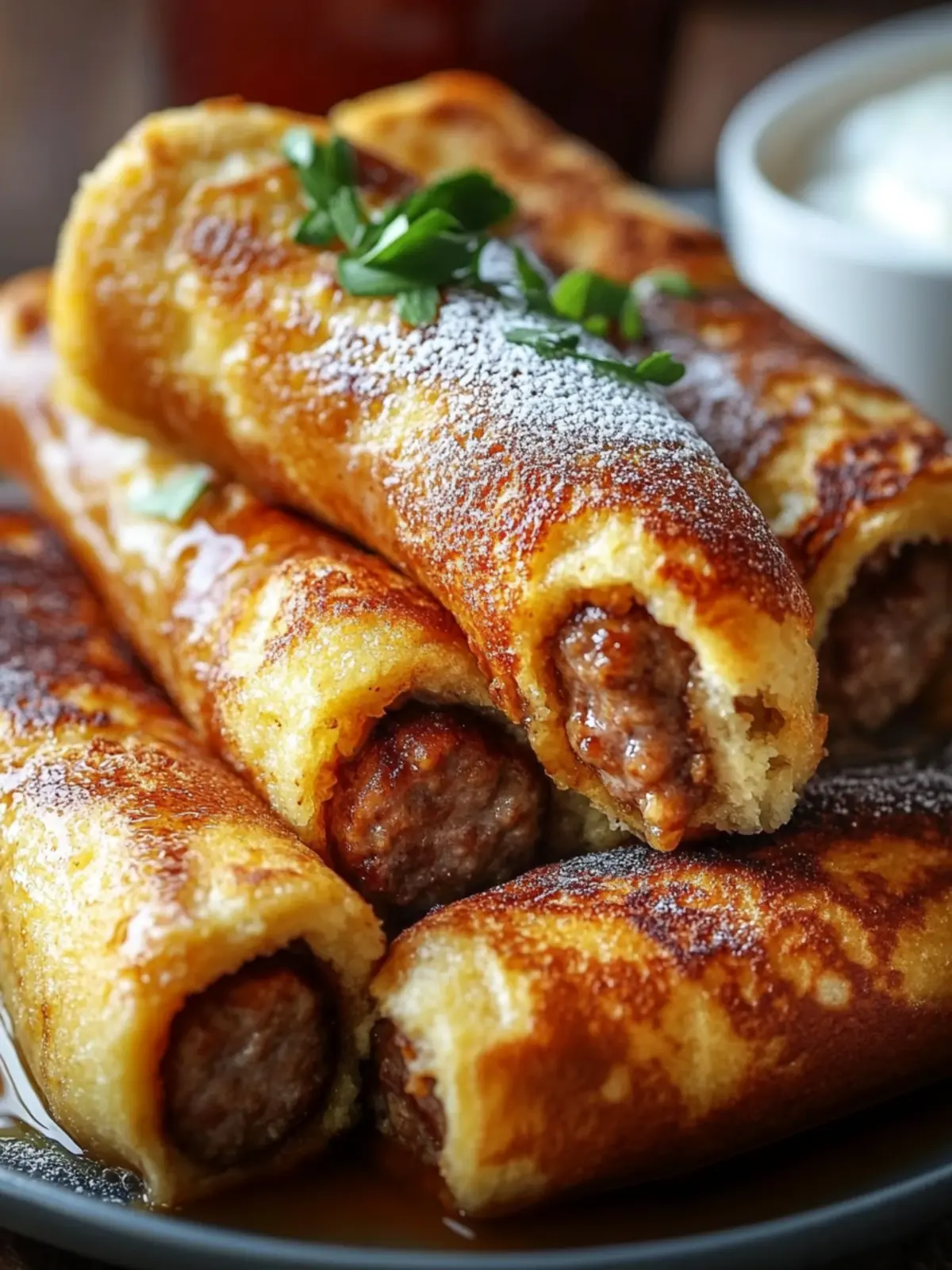 Sausage French Toast Roll-Ups