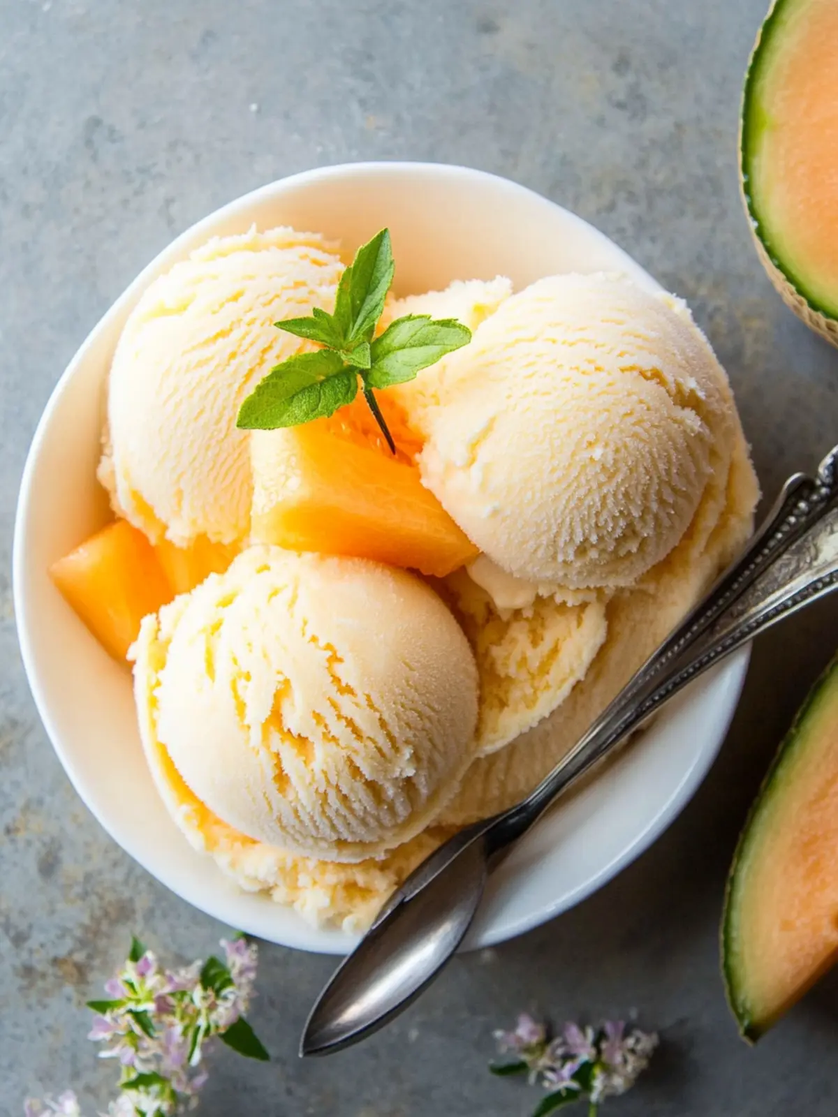 Cantaloupe Sea Salt Ice Cream