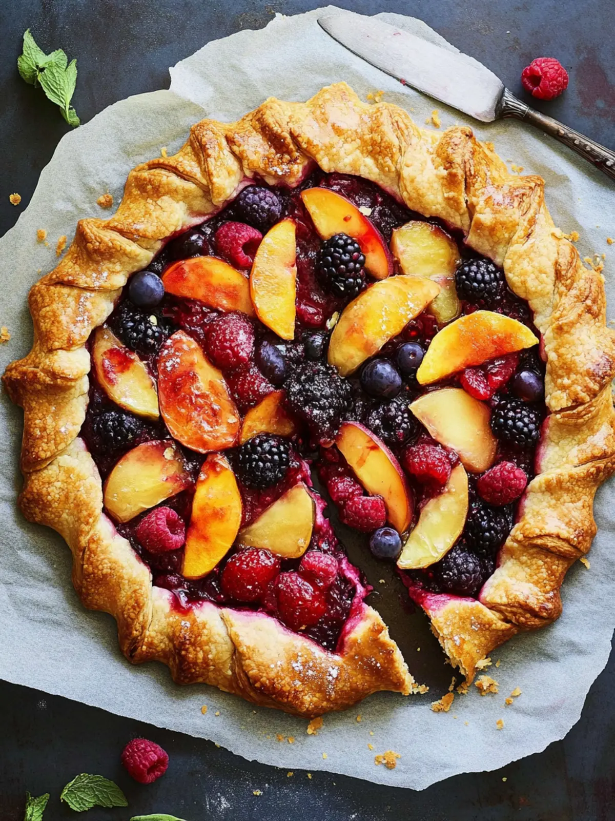 4th of July Stone Fruit and Berry Galette