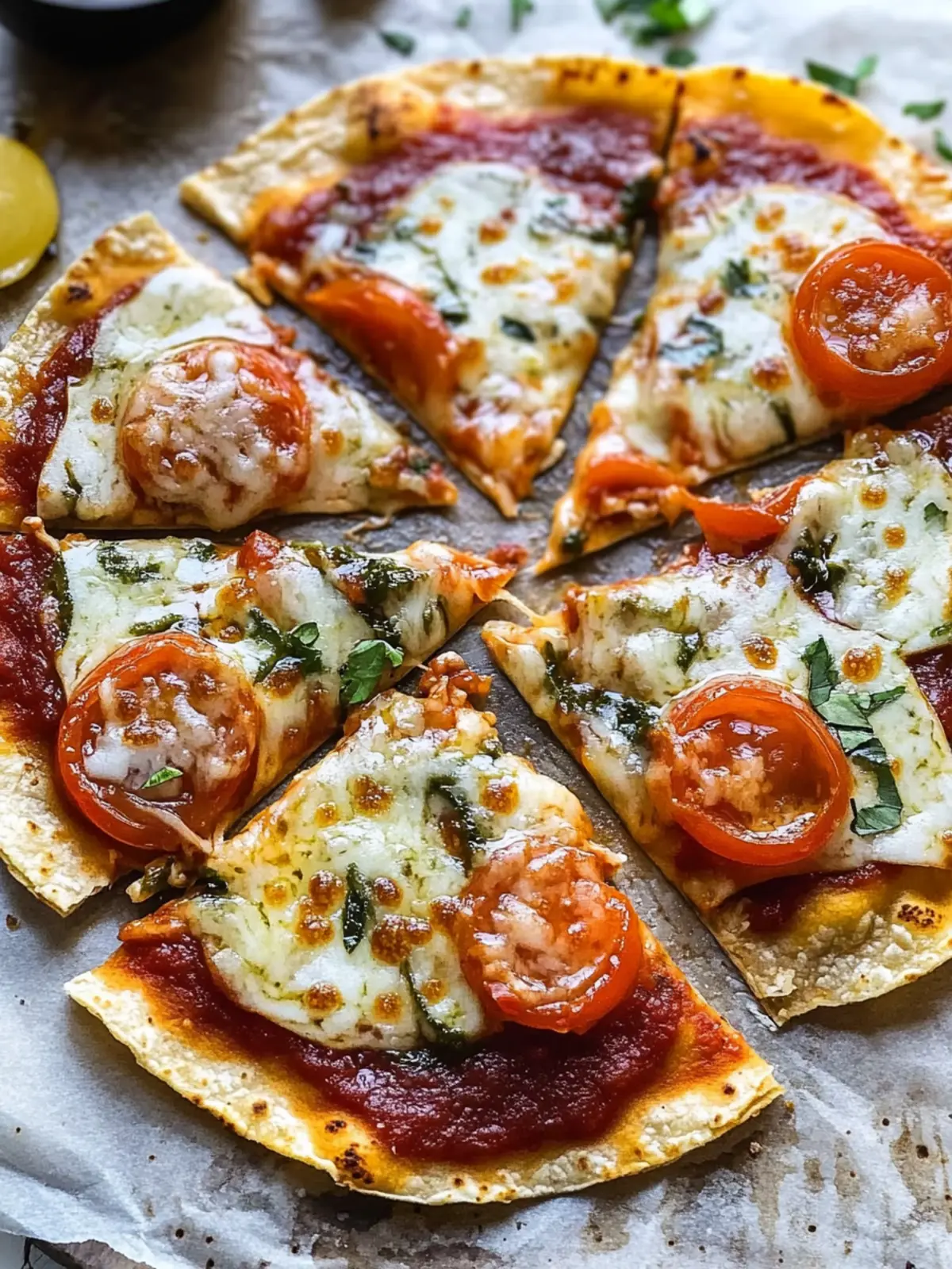 Easy 5 Minute Air Fryer Tortilla Pizza