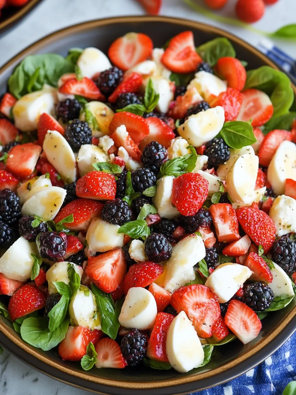 4th of July Berry Caprese Salad
