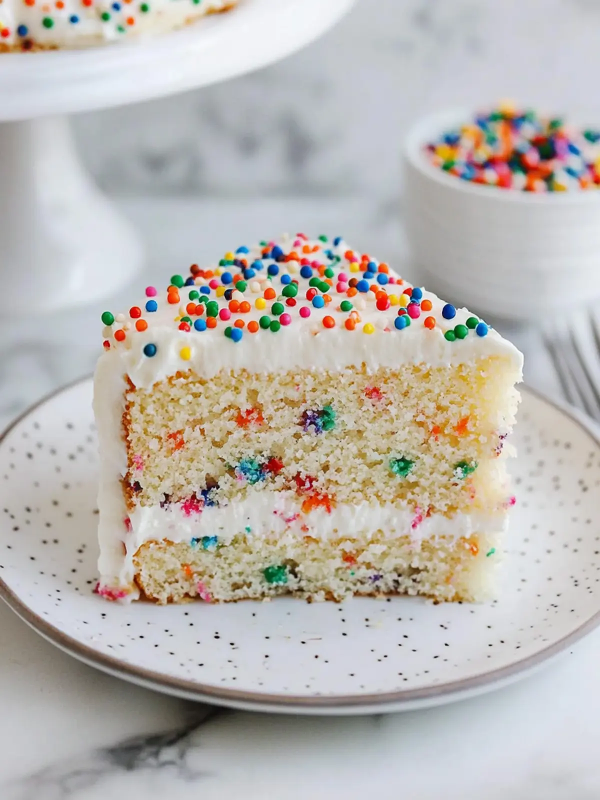 Confetti Dot Sheet Cake