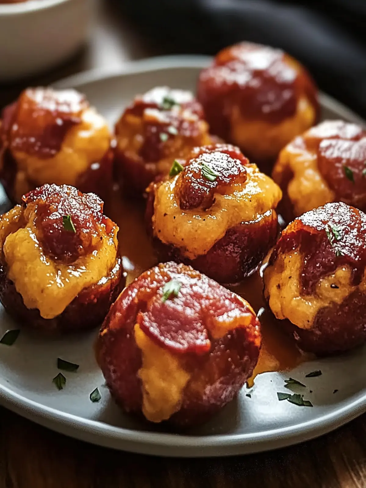 Cheddar-Stuffed BBQ Bacon Bombs
