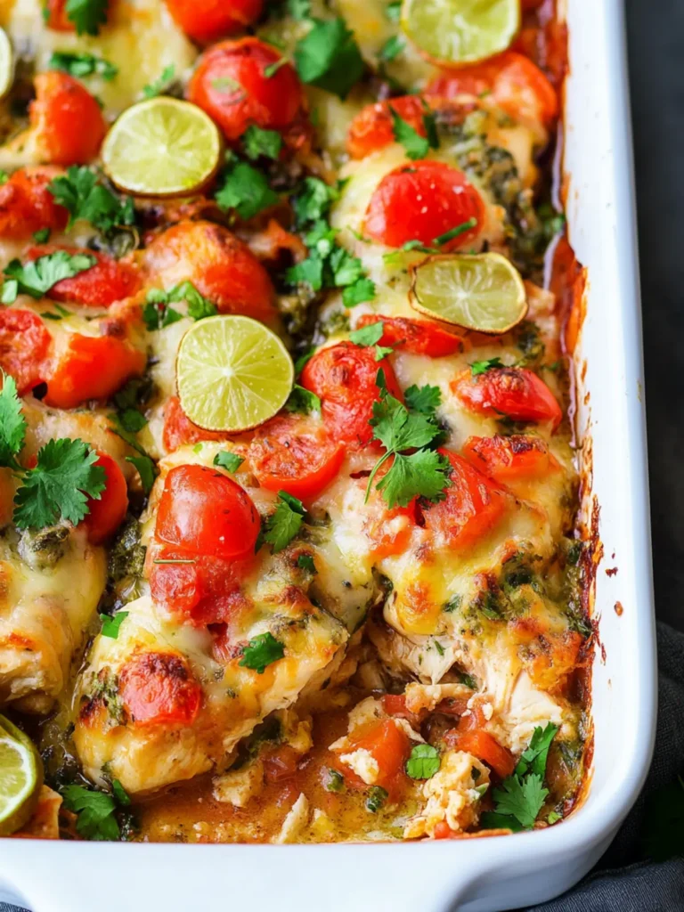 High protein Salsa Fresca Chicken Bake