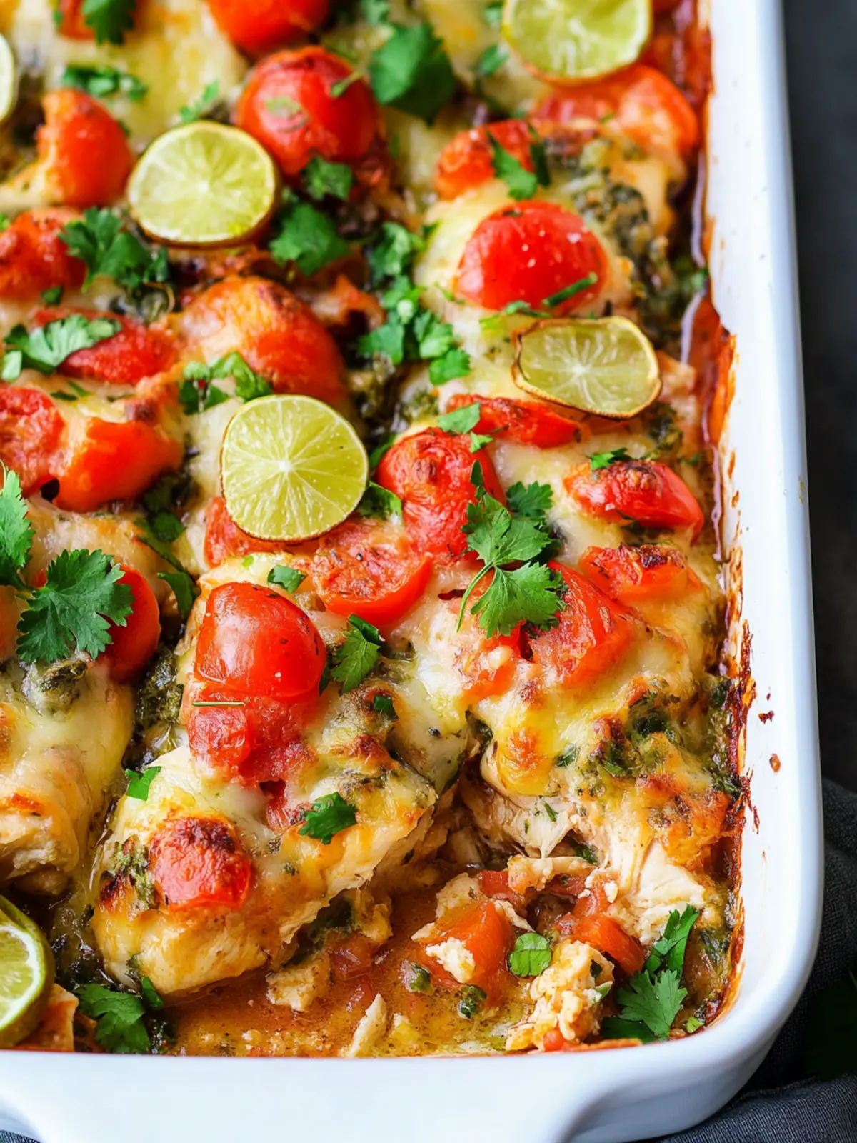High protein Salsa Fresca Chicken Bake