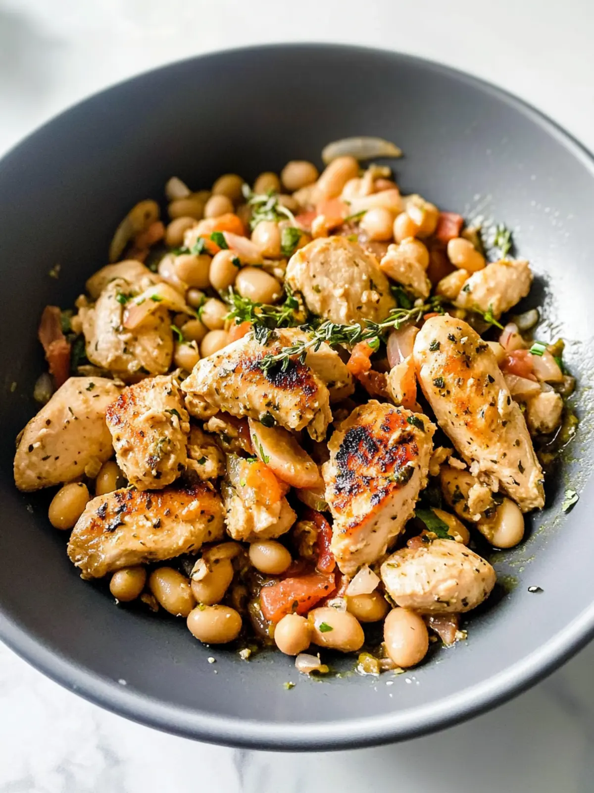 High protein 10-Minute Herbed Chicken & Cannellini