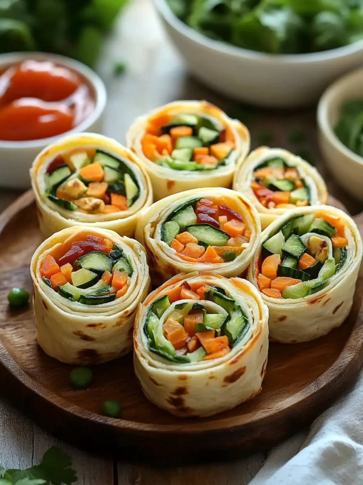 Vegetable Tortilla Roll Ups