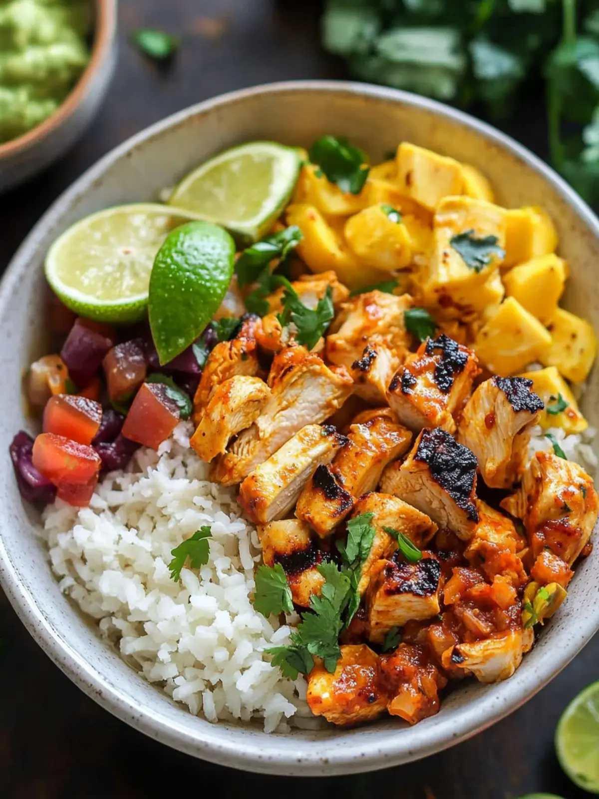 High Protein Chicken Al Pastor Bowls