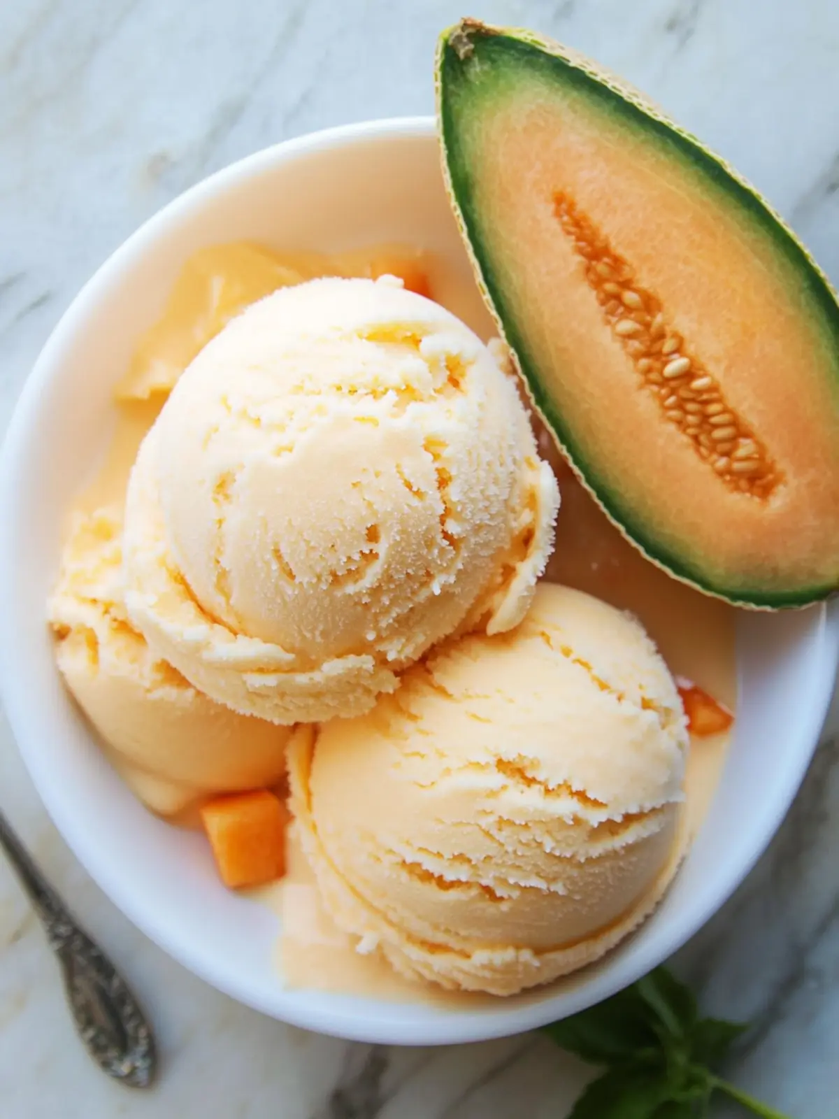 Cantaloupe Sea Salt Ice Cream