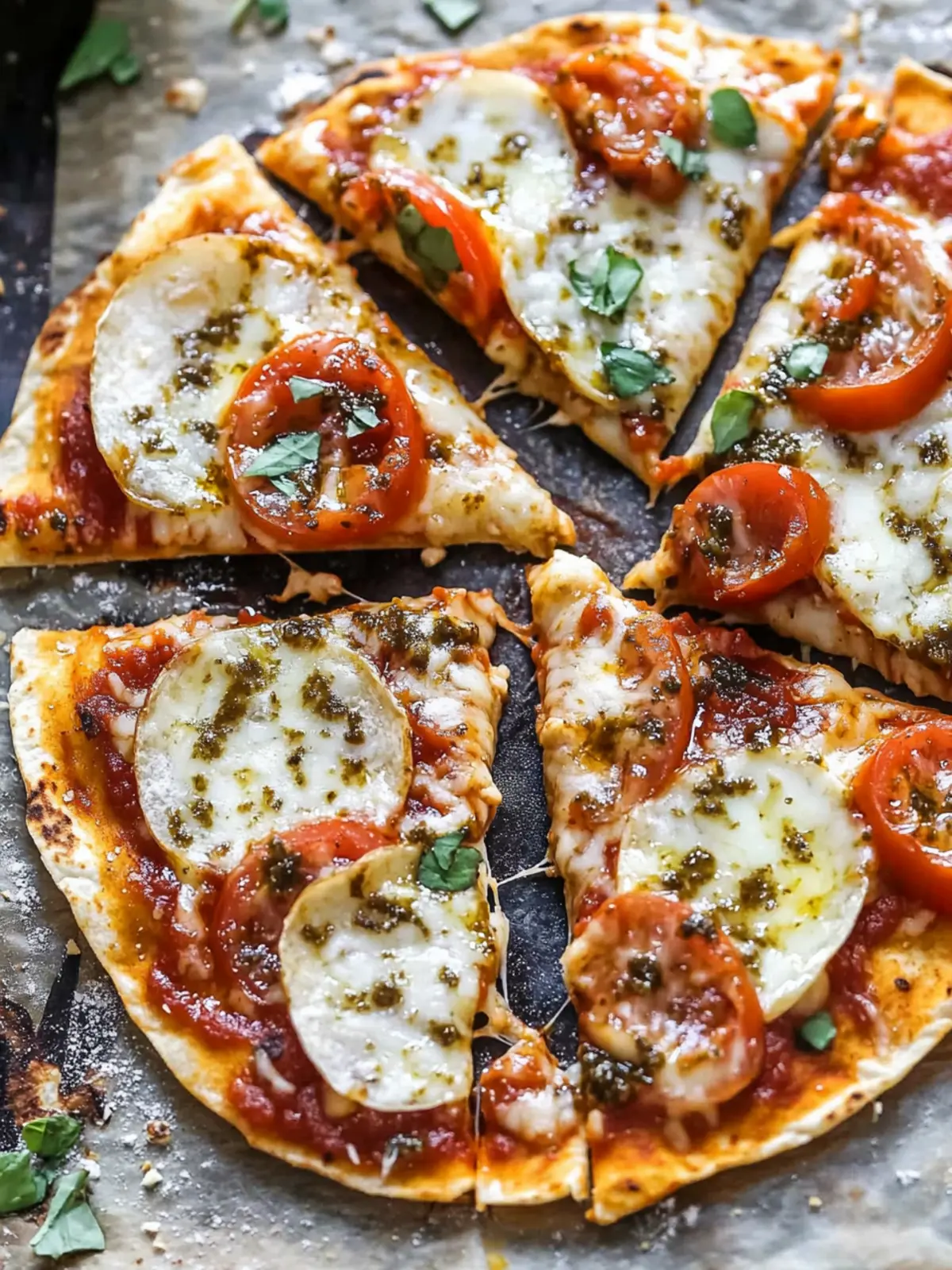 Easy 5 Minute Air Fryer Tortilla Pizza