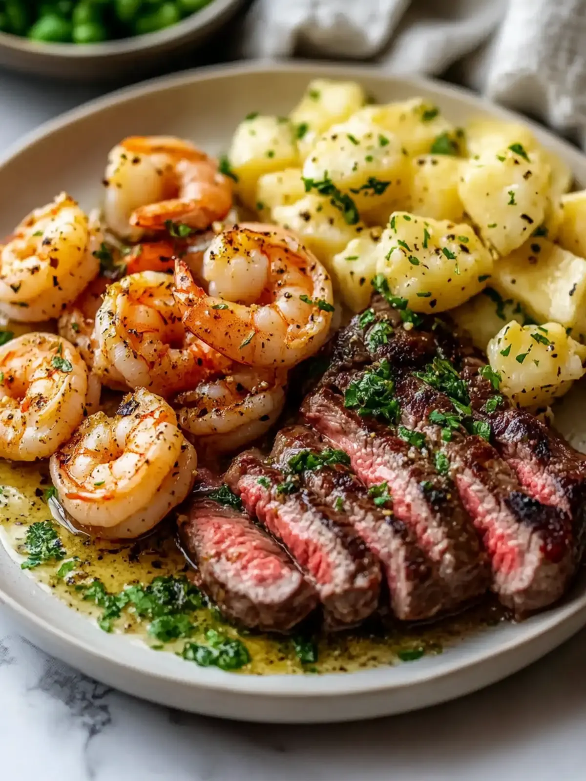 Mouthwatering Garlic Butter Shrimp and Steak