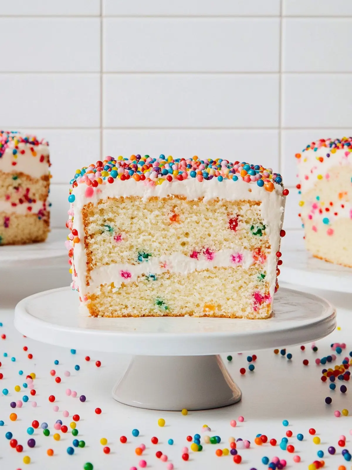Confetti Dot Sheet Cake