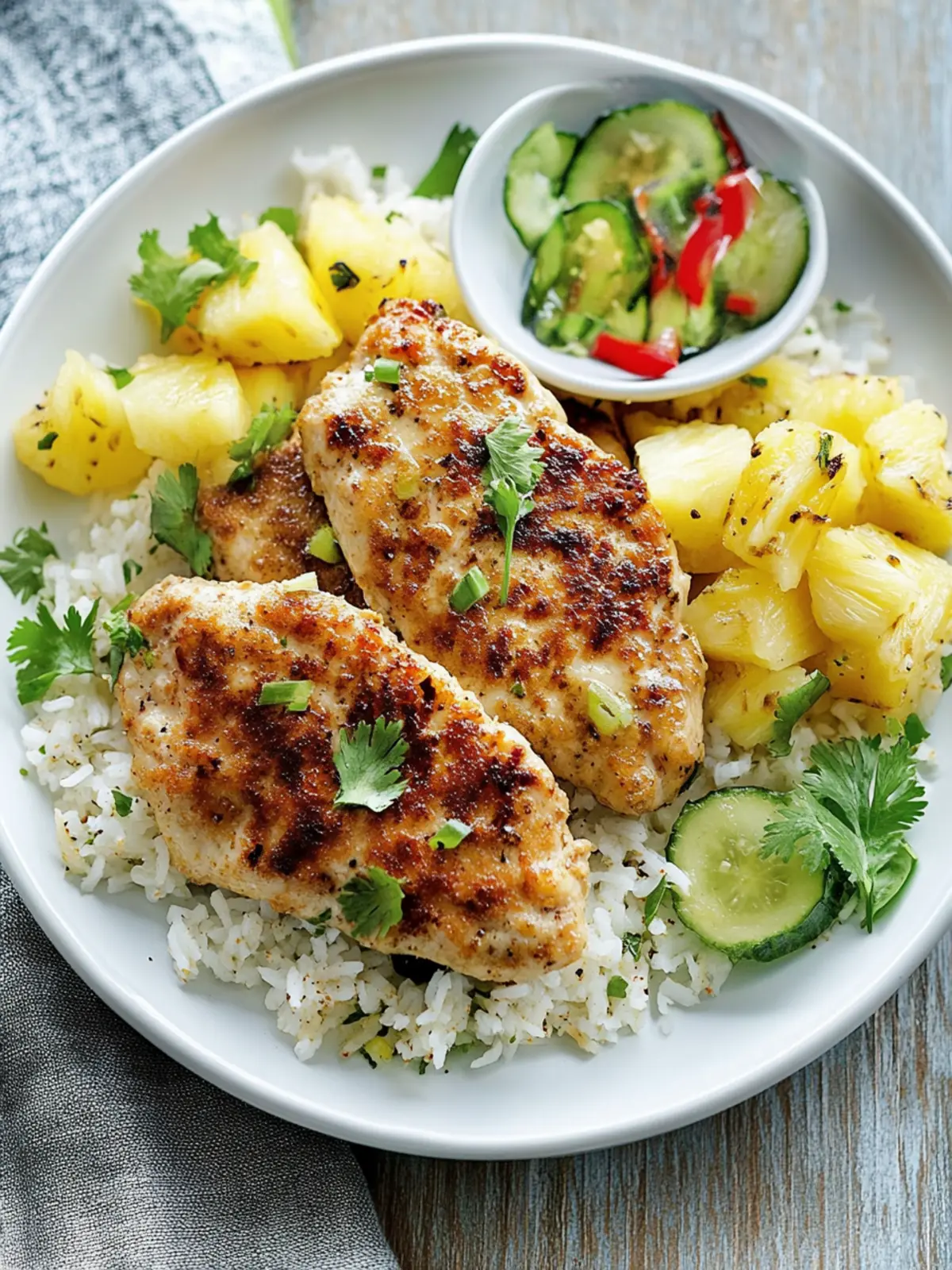 cardiac diet Baked Chicken Cutlets with Pineapple Rice