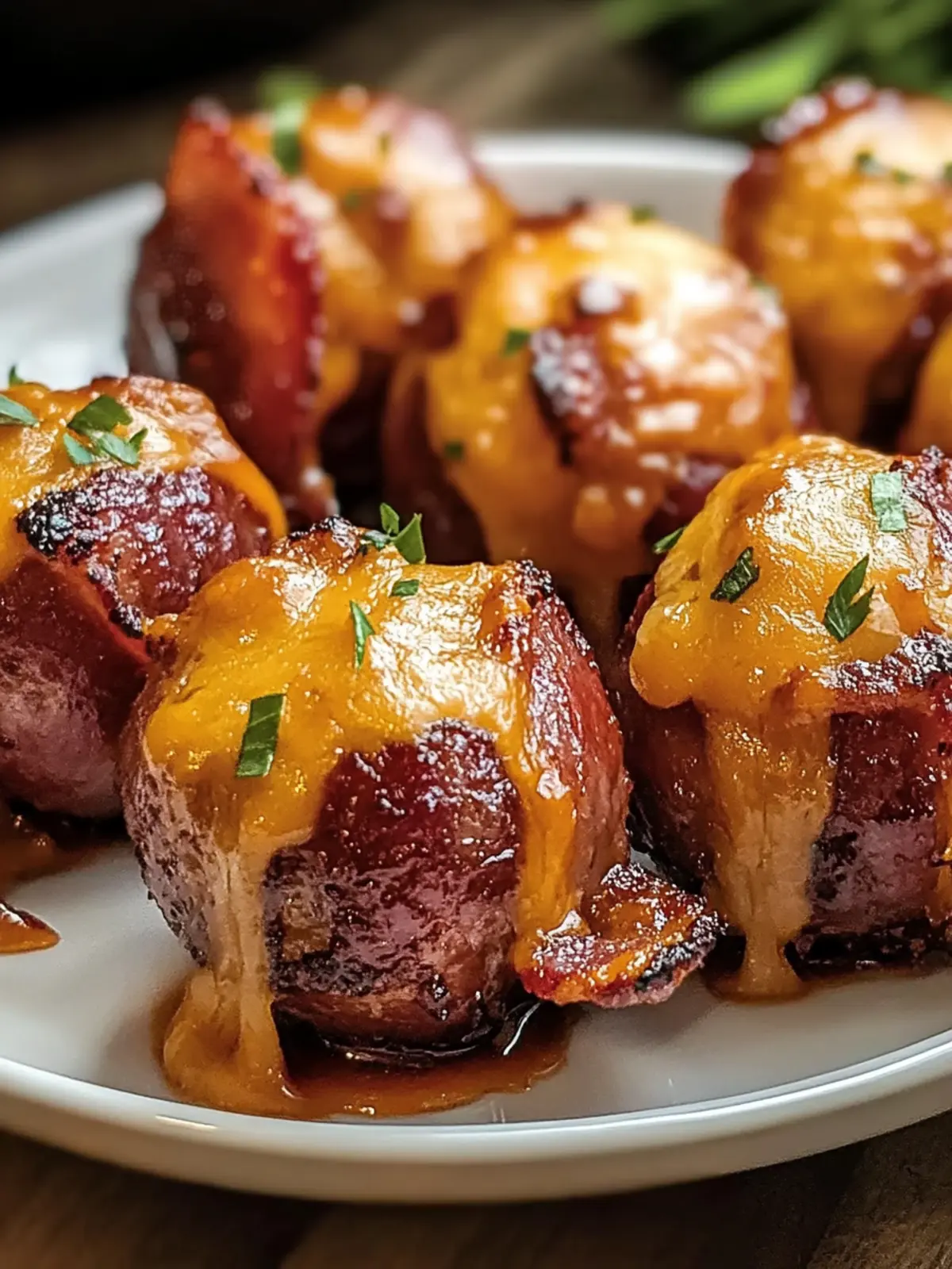 Cheddar-Stuffed BBQ Bacon Bombs