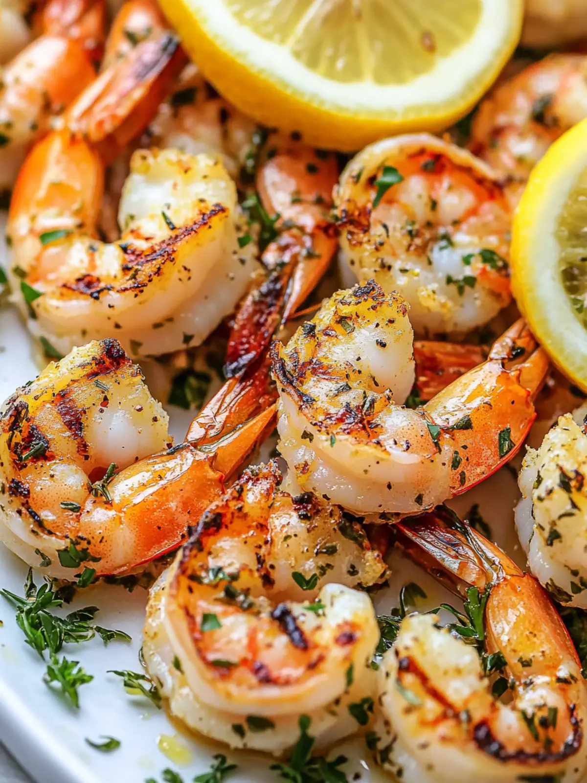 4th of July Lemon Herb Grilled Shrimp