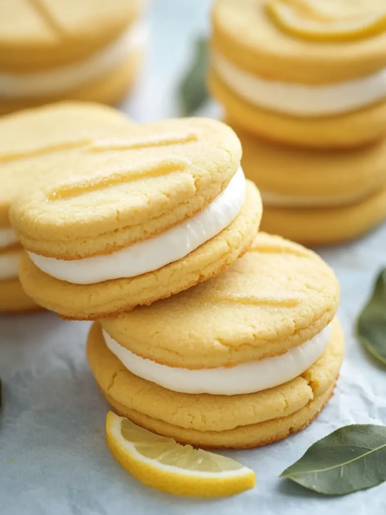 Lemon Sandwich Cookies With Lemon Curd