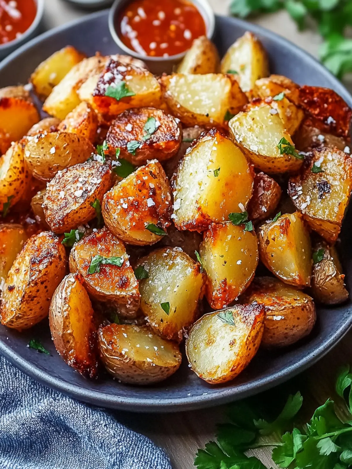 Crispy Coconut Sriracha Roasted Potatoes