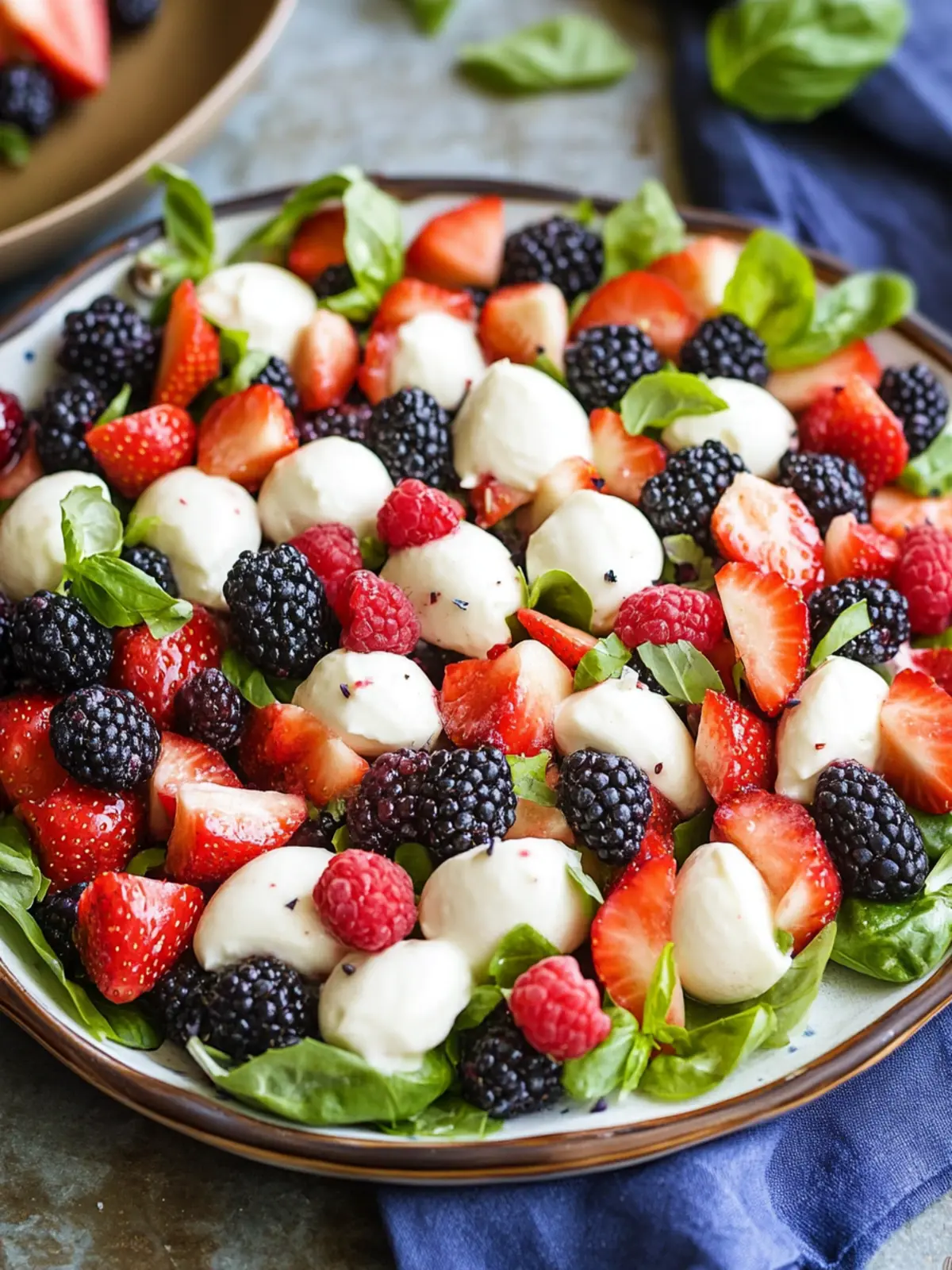 4th of July Berry Caprese Salad