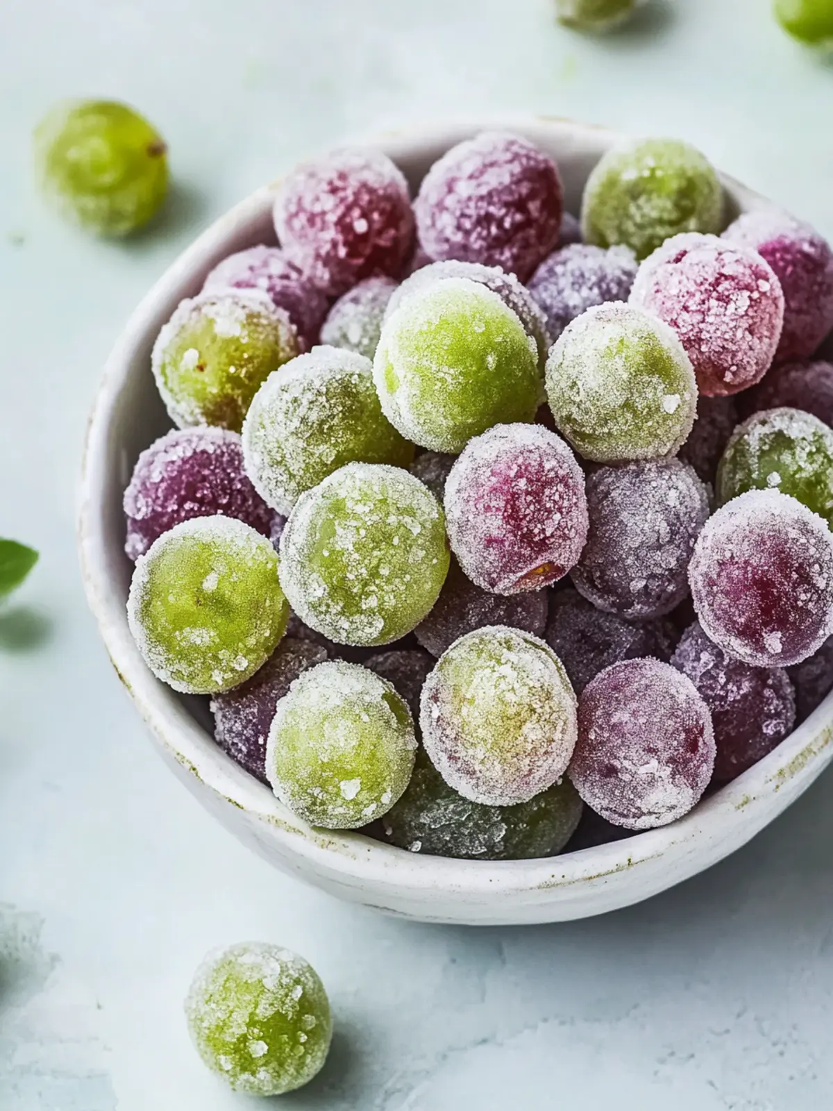 Healthy Dessert 3-Ingredient Healthy Sour Candied Frozen Grapes