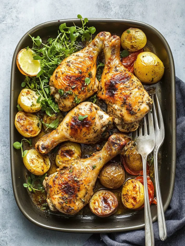 Summer Dinner Baked Chicken Leg Quarters