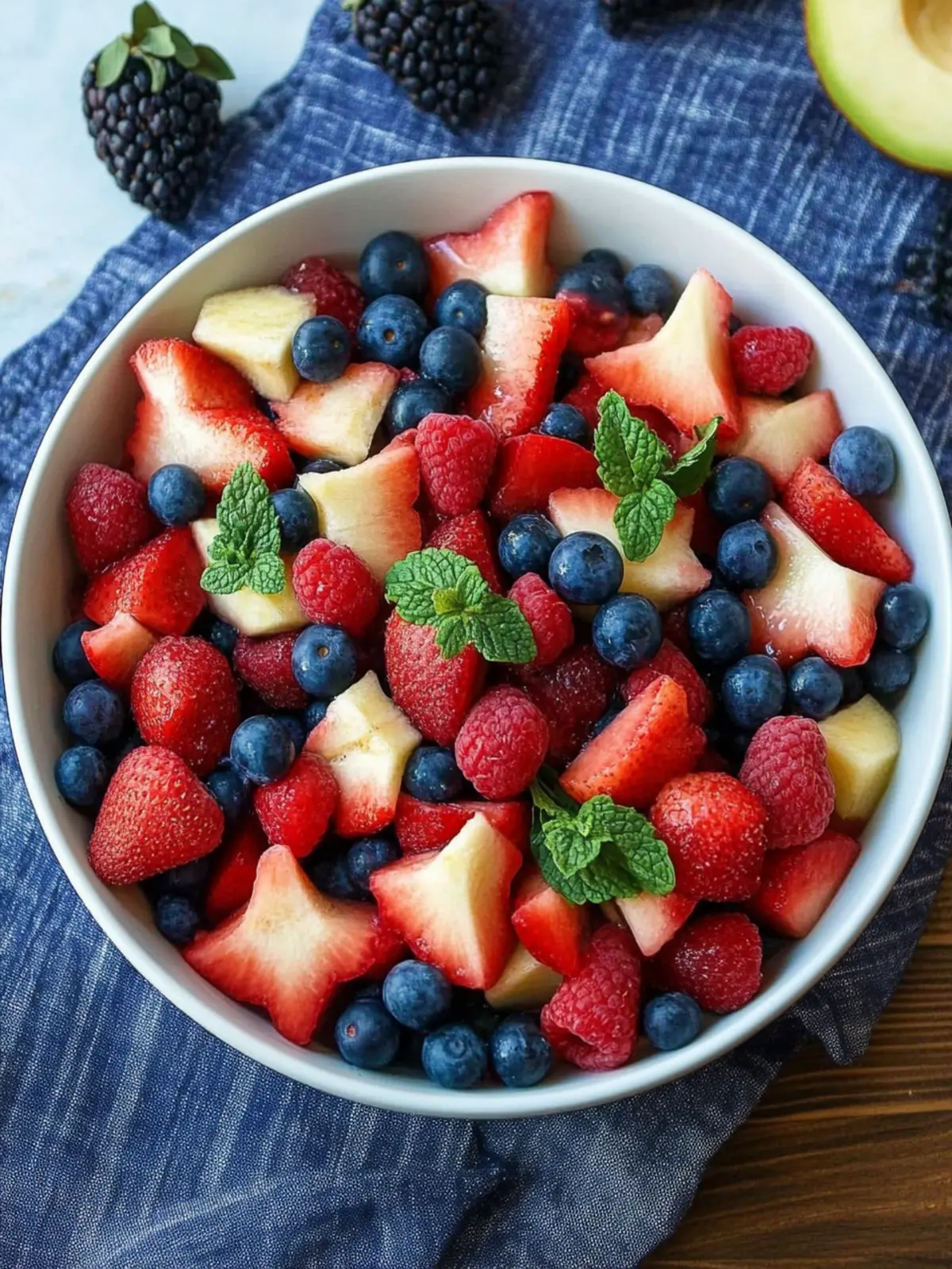 4th of July Red White and Blue Fruit Salad