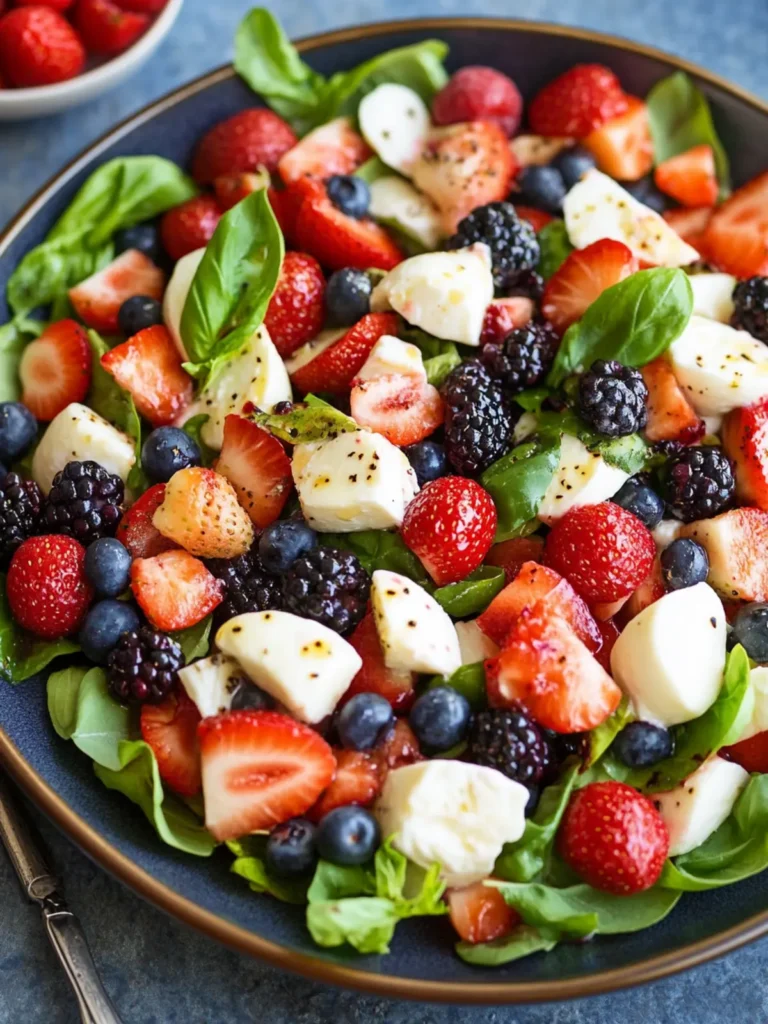 4th of July Berry Caprese Salad