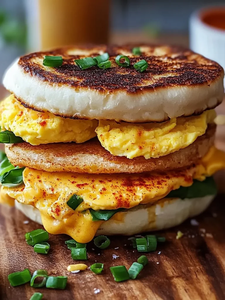 Spicy Chipotle Egg Breakfast Sandwiches