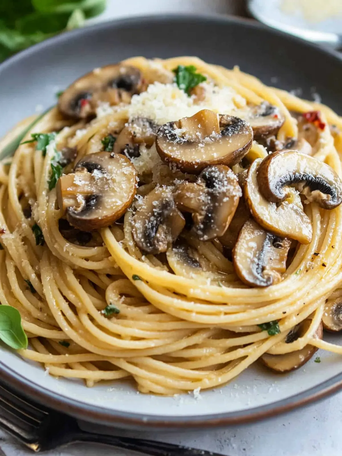 Quick Mushroom Spaghetti