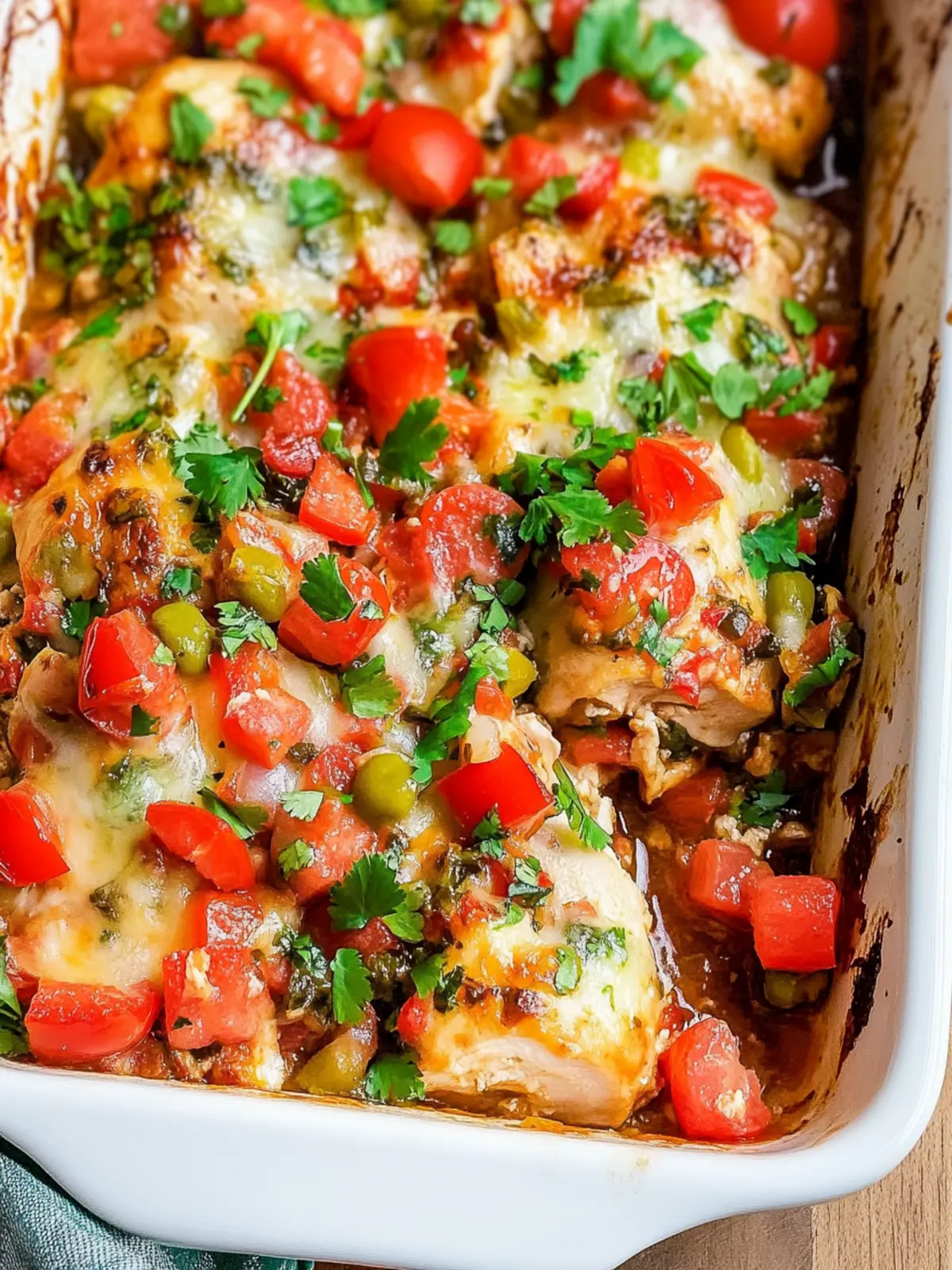 High protein Salsa Fresca Chicken Bake