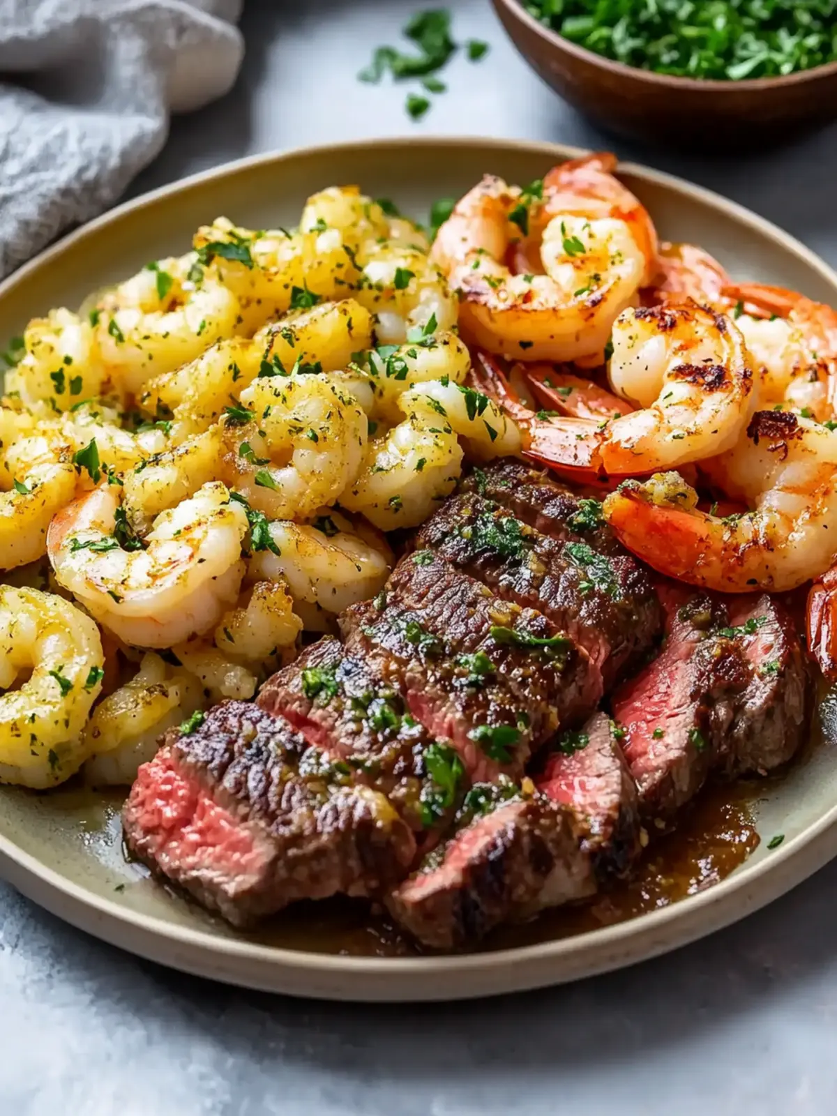 Mouthwatering Garlic Butter Shrimp and Steak