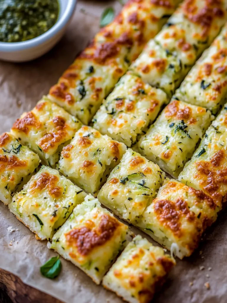 Cheesy Zucchini Breadsticks