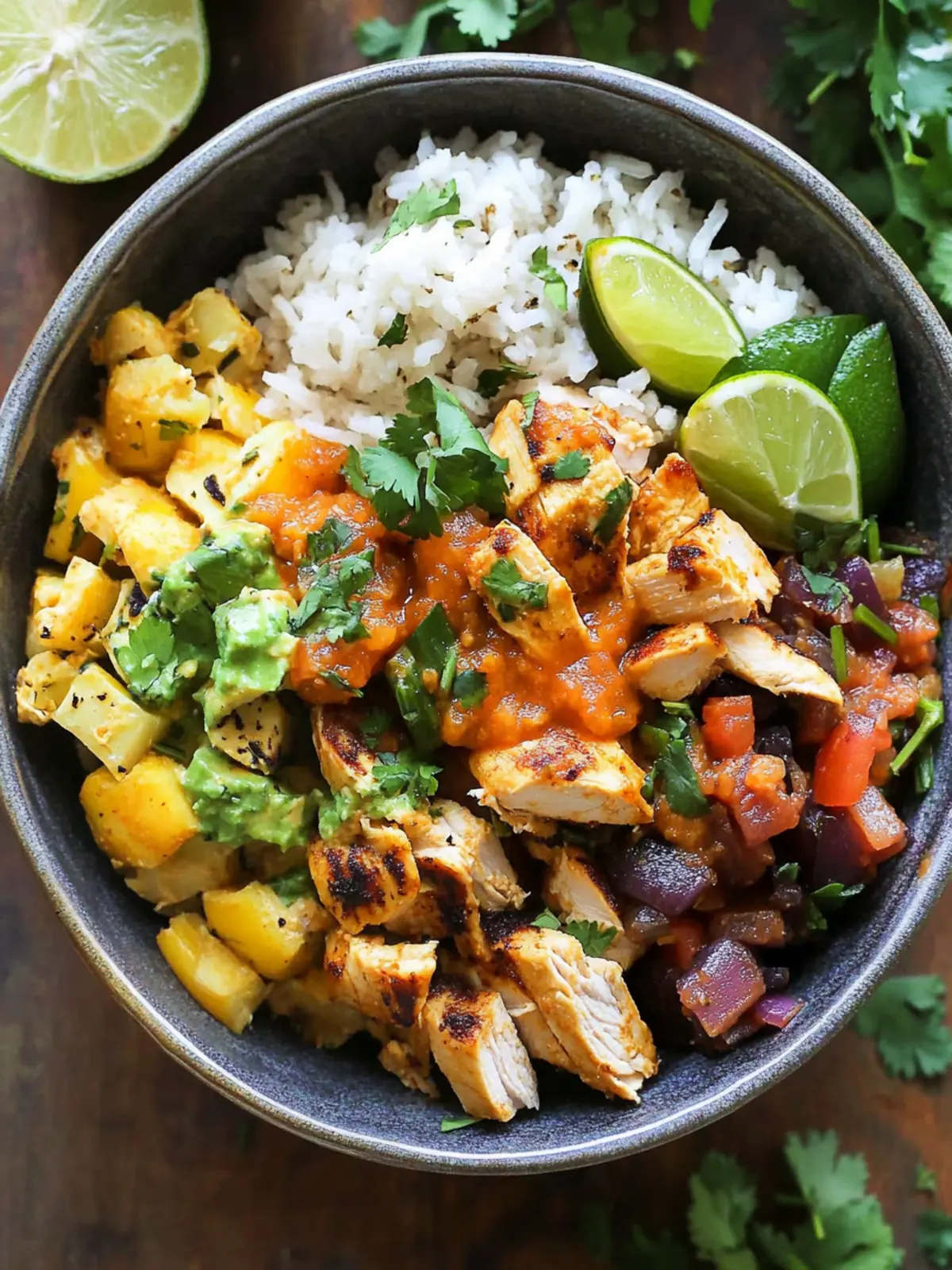 High Protein Chicken Al Pastor Bowls