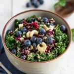 Kale Blueberry Salad with Quinoa