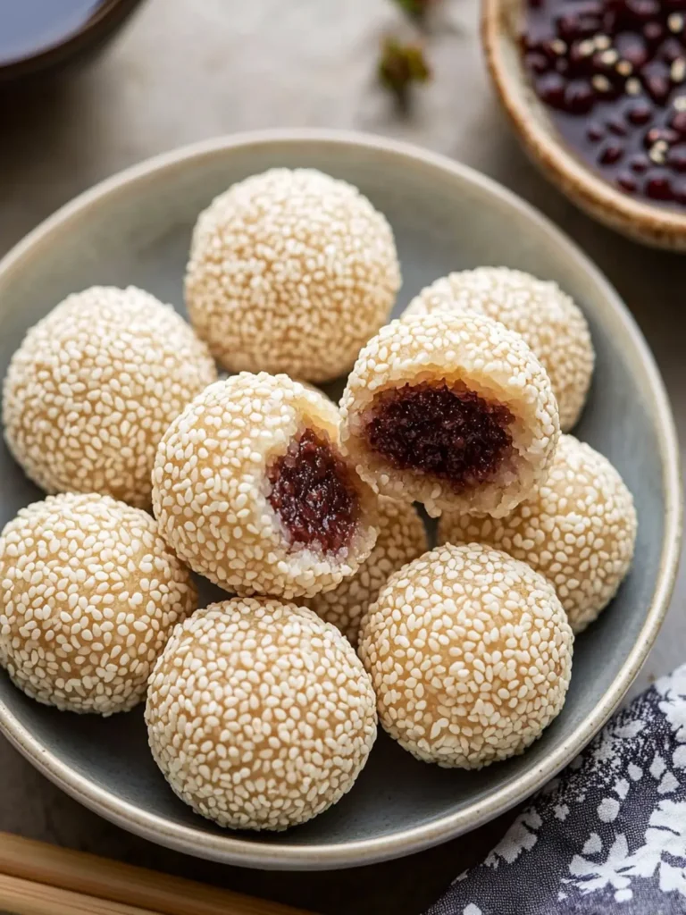Sesame Balls with Red Bean Paste