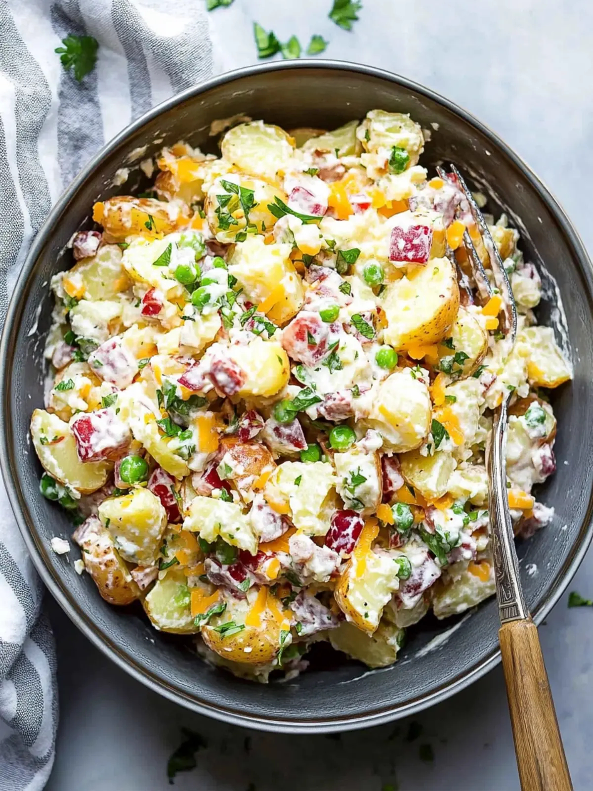 4th of July Loaded Baked Potato Salad