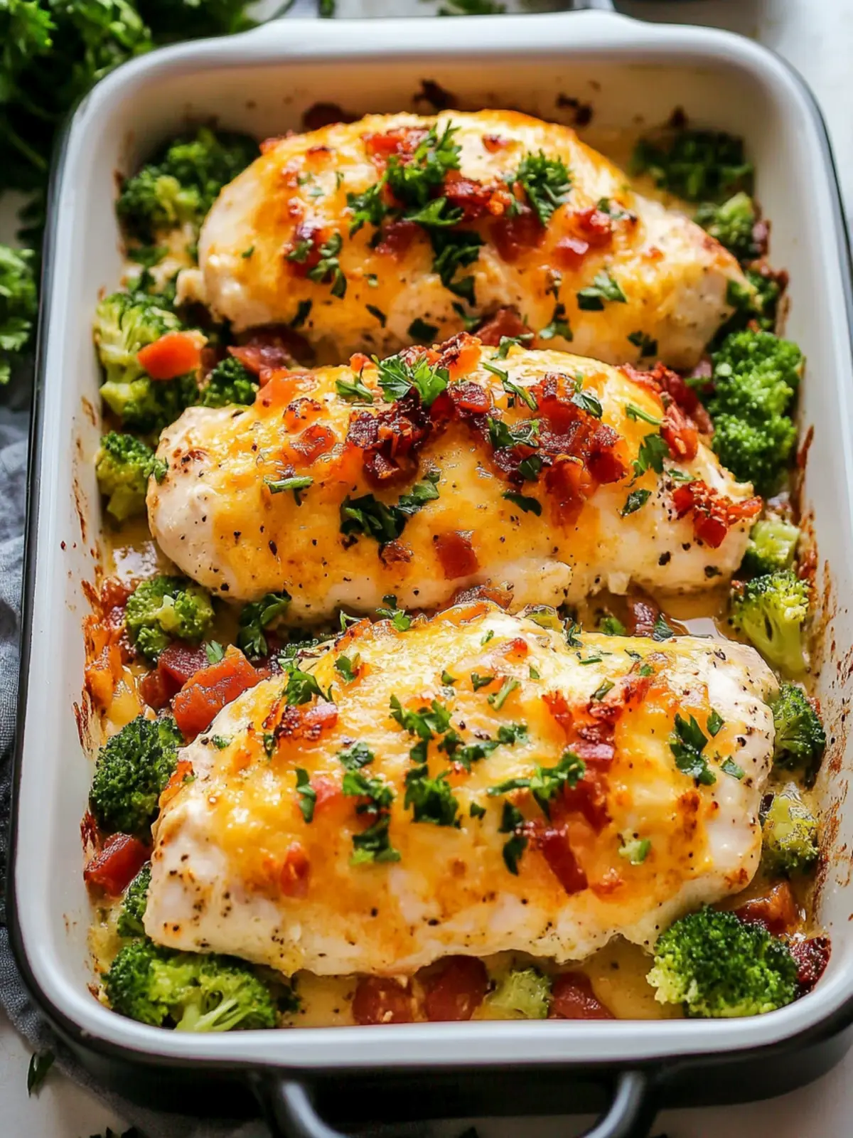 High Protein Baked Crack Chicken