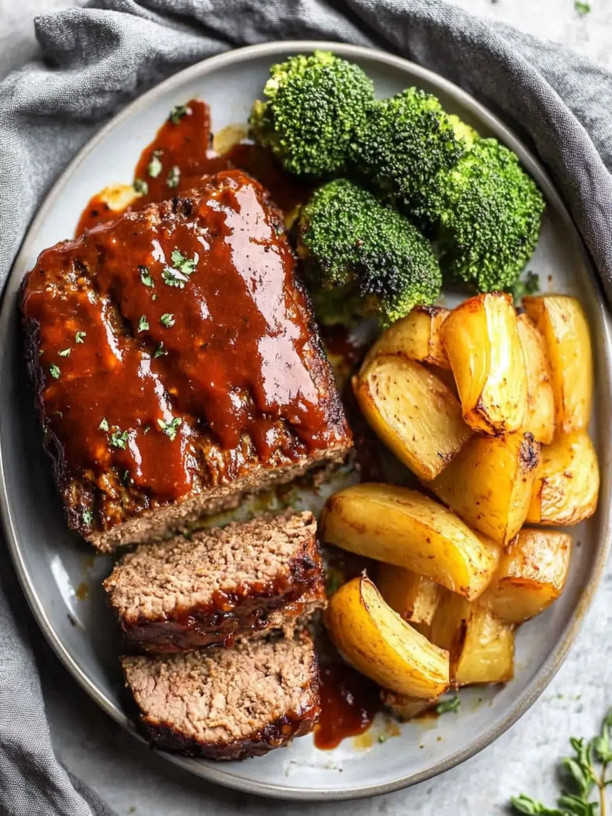 Easy Newlywed Recipes for Two Sheet Pan BBQ Meatloaf Dinner by Budget Bytes
