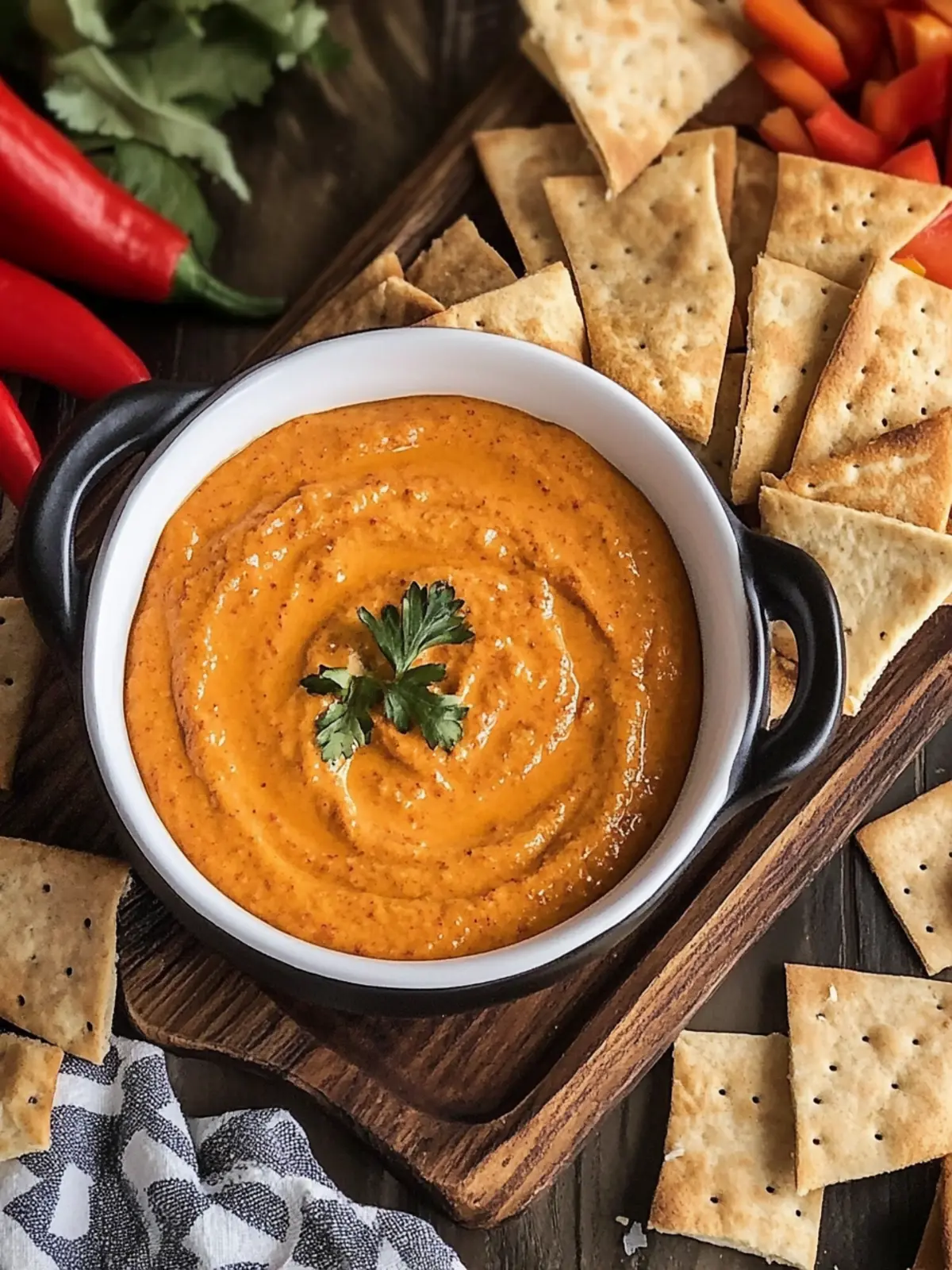 4th of July Roasted Red Pepper Dip