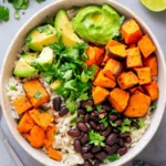 High Protein Sweet Potato Black Bean Rice Bowl