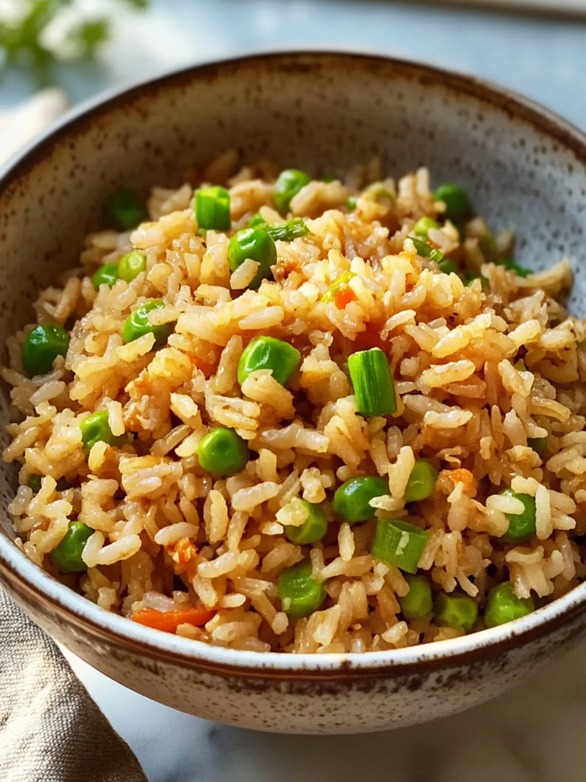 Air Fryer Fried Brown Rice